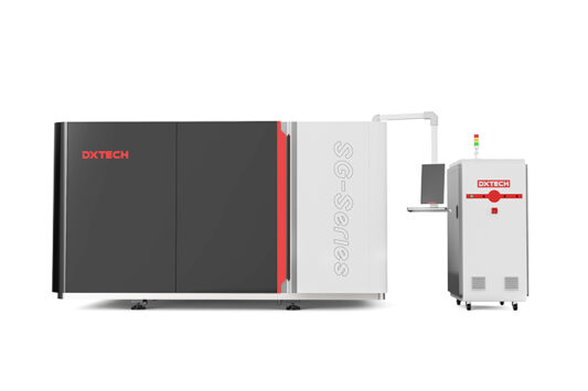Máquina de corte a laser de fibra de cobertura total com plataforma de troca-1